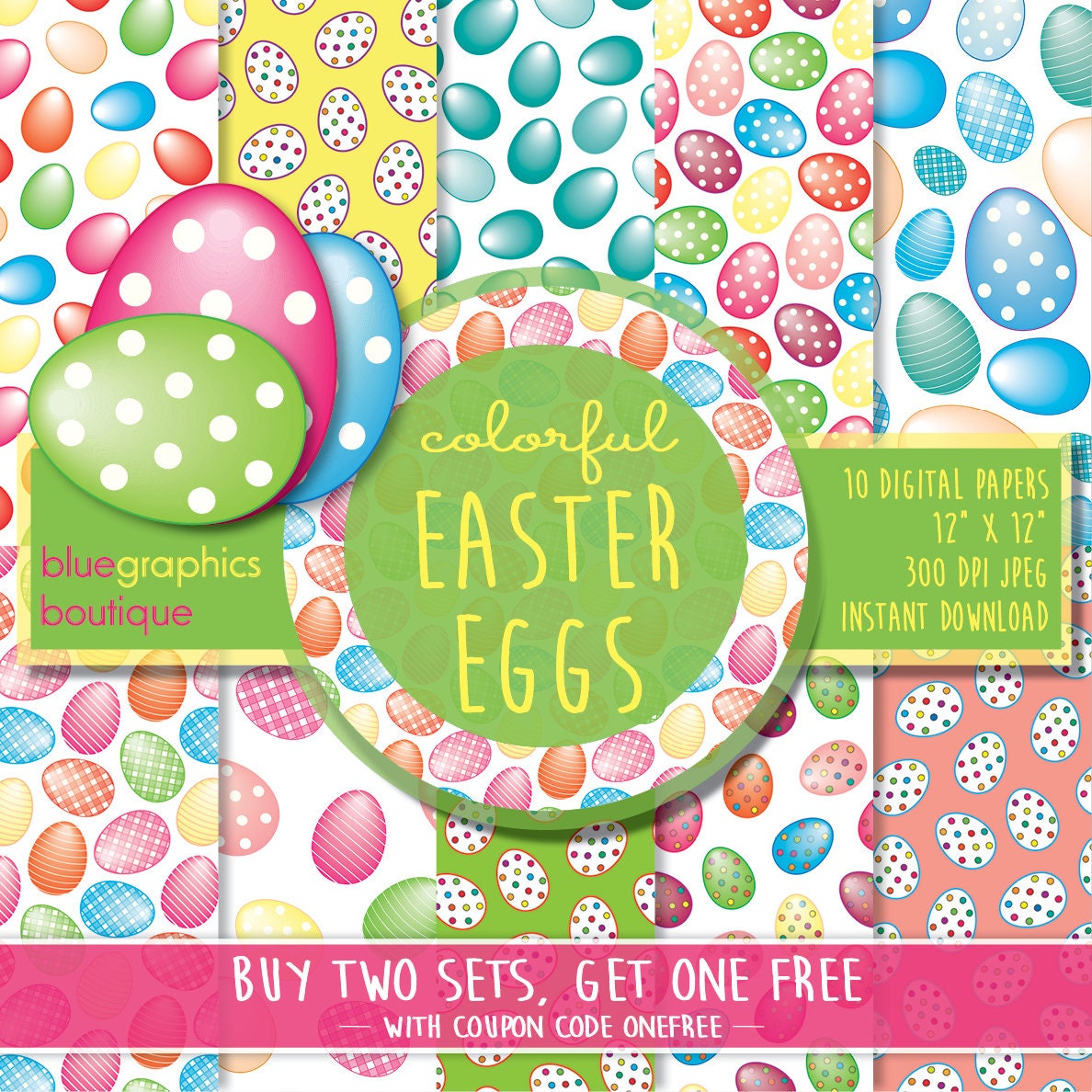 Easter printable bunny Free Commercial Use for Small Business EASTER BUNNIES Digital Paper Buy 2 Get 1 Free Easter scrapbook papers