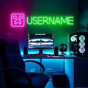 Custom Username Neon Sign,Twitch Neon Sign,Streaming Led Sign,Birthday Gift,Game Room Decor,Gift for Streamer,Gift for Him,Gaming Led Light