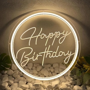 Benutzerdefinierte Geburtstags-Neonzeichen, geführtes Neon-Zeichen, Geburtstags-Neon-Zeichen, geführtes Geburtstags-Zeichen, Geburtstags-Partydekor, alles Gute zum Geburtstag-Neon-Zeichen, Geburtstagsgeschenke