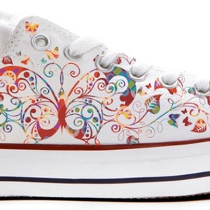 summer butterfly illustrated converse low top shoes great for Mother&#39;s Day