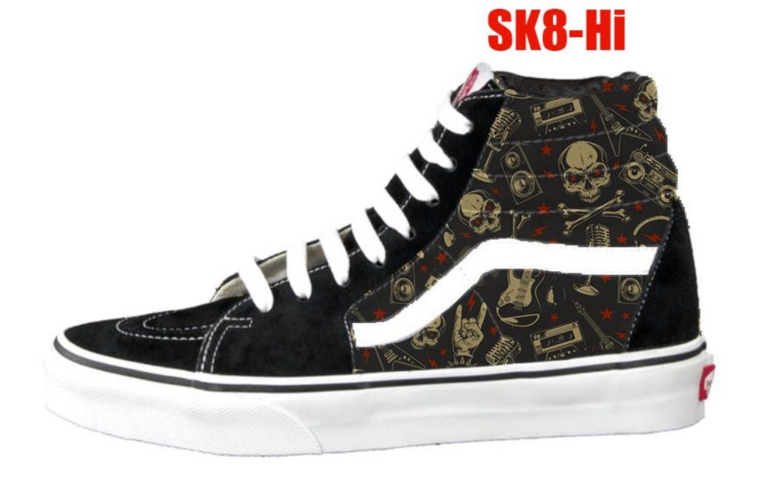 Vans SK8 Hi estampado personalizado zapatos de cuero y - Etsy México