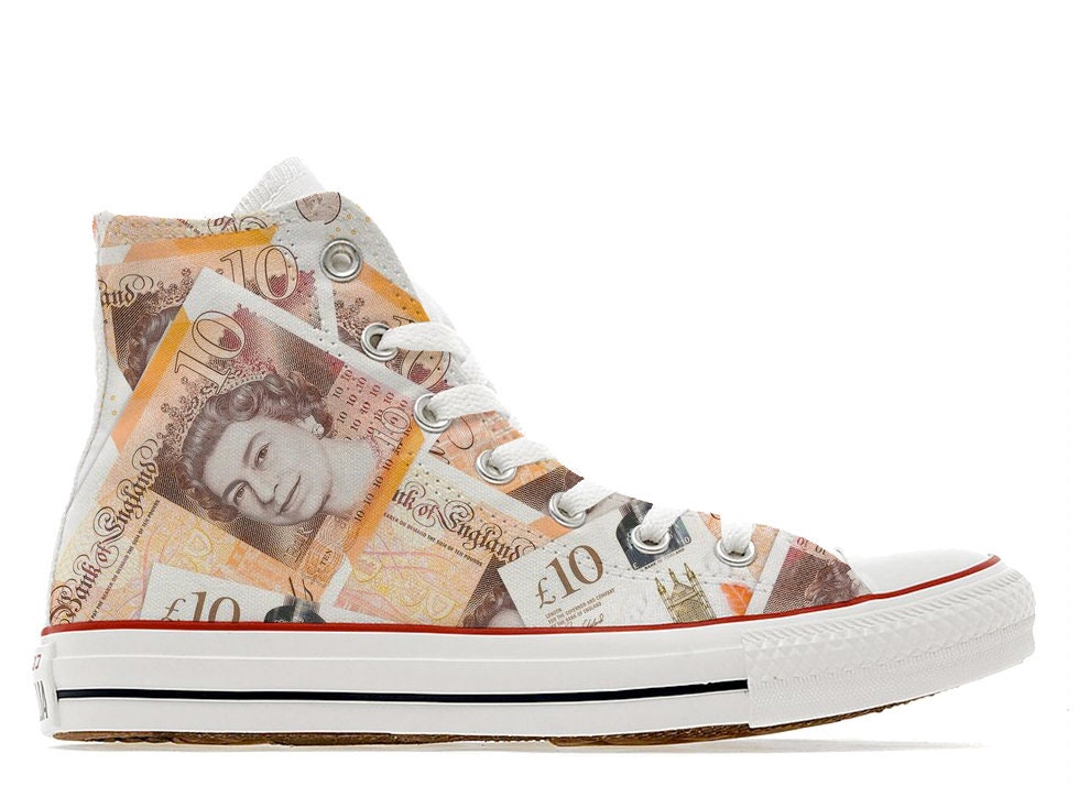 Shoe Me Money Queen Elizabeth UK Custom Converse - Etsy Finland