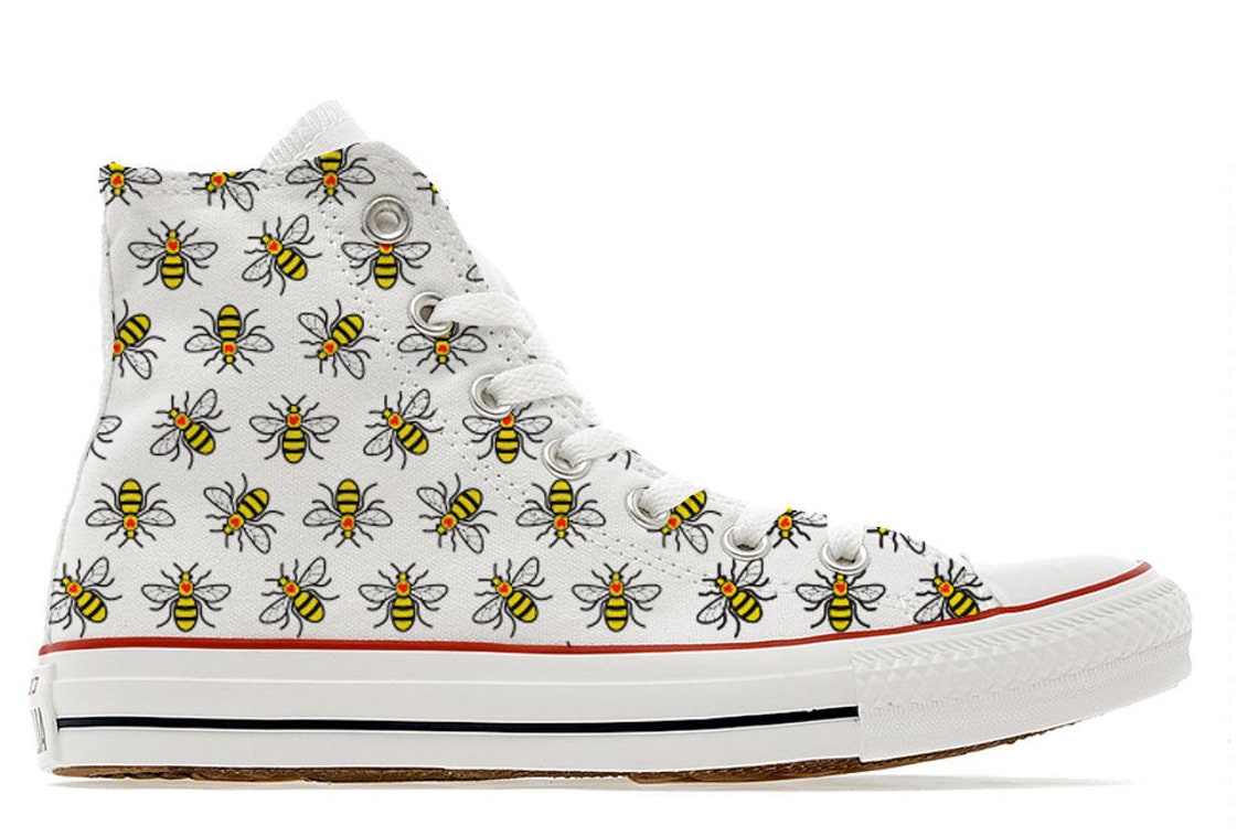Summer Love Bees Illustrated Converse Low Top Shoes Great Etsy