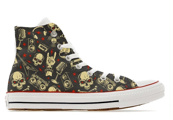 Custom Printed Converse Shoes Heavy Rock Star Australia