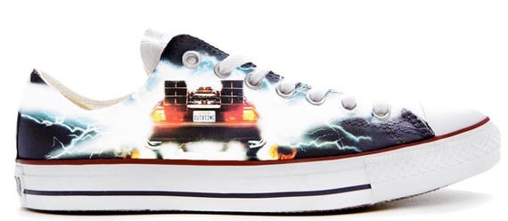 Back in Time for the Future Illustration Converse Low - Etsy