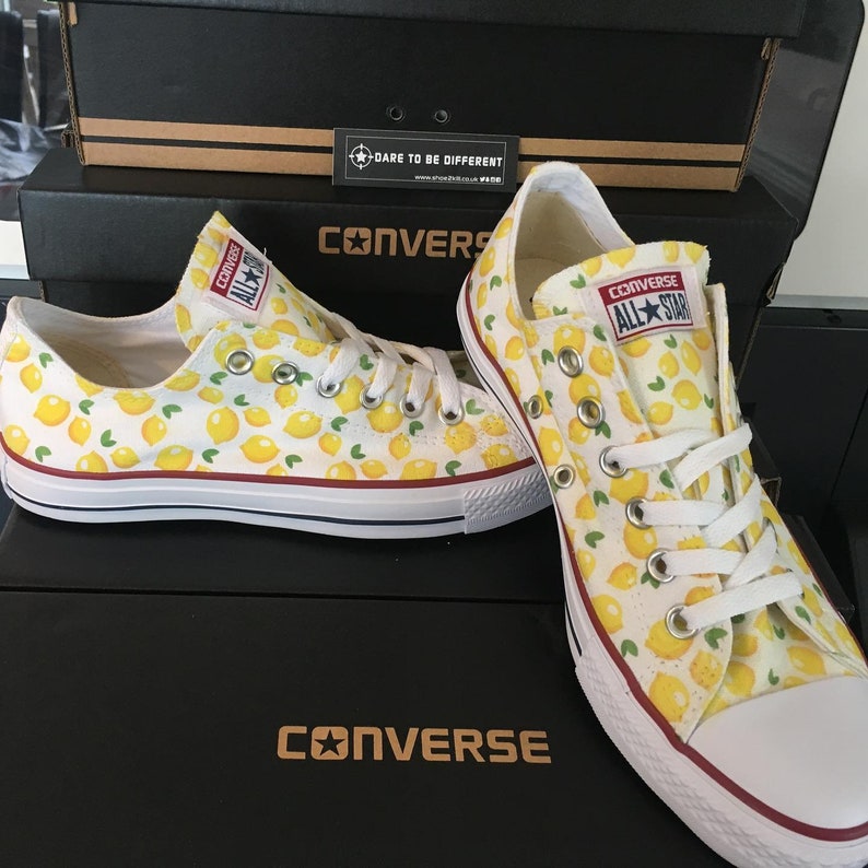 lemon canvas shoes