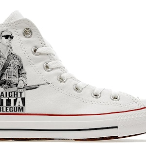 They live straight outta bubblegum custom printed shoes converse they live syfy scifi halloween gift horror sneakers alien