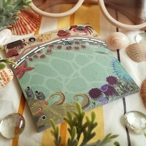 Tide Pools Memo Pad | Nature-Themed Stationery | Gift for Marine Biologist Diver Surfer Snorkeler Ocean Lover