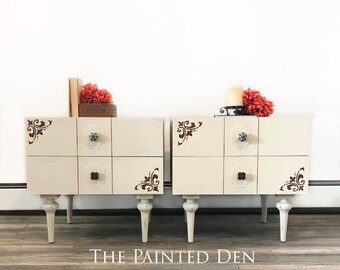 SOLD: Mid Century Modern Matching Nightstands