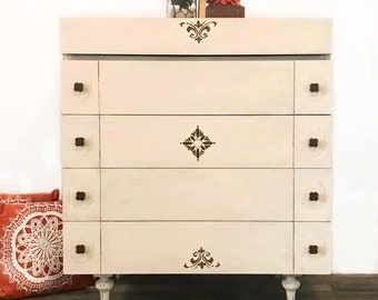 SOLD: Mid Century Modern Tall Dresser / Shipping Not Included
