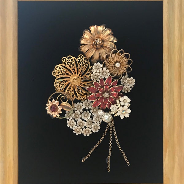 Framed Jewelry Art Etsy