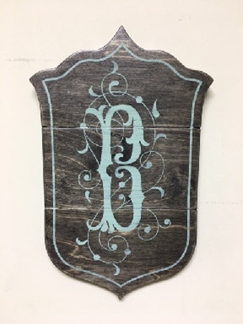 Initial Wall Decor Monogram Name With Ivy Design Etsy