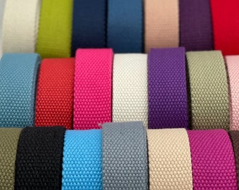 1&quot; (25mm) Cotton Poly Webbing By the Yard