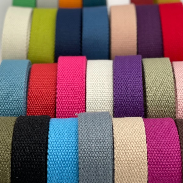 1" (25mm) Cotton Poly Webbing By the Yard