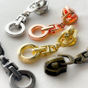 5# Metal Zipper Sliders Heart-shaped Shell-shaped Zipper Heads