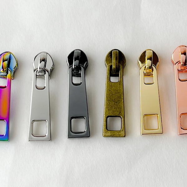 Classy #5 Metal Zipper Pulls | Zipper Sliders | Pack of 5