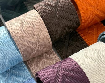 1.50" (38mm) Diamond Jacquard Webbing By the Yard