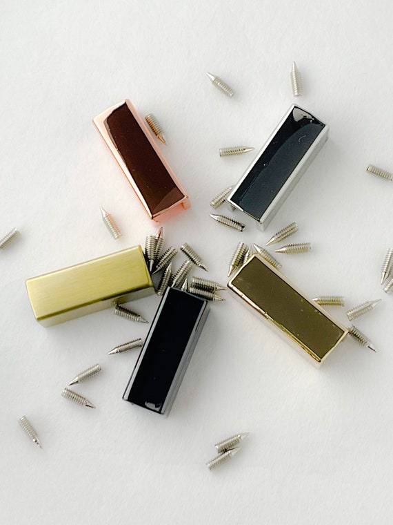 Rectangular Strap End Caps Antique Brass (1 1/2 Rectangular Strap End Caps Antique Brass (1 1/2