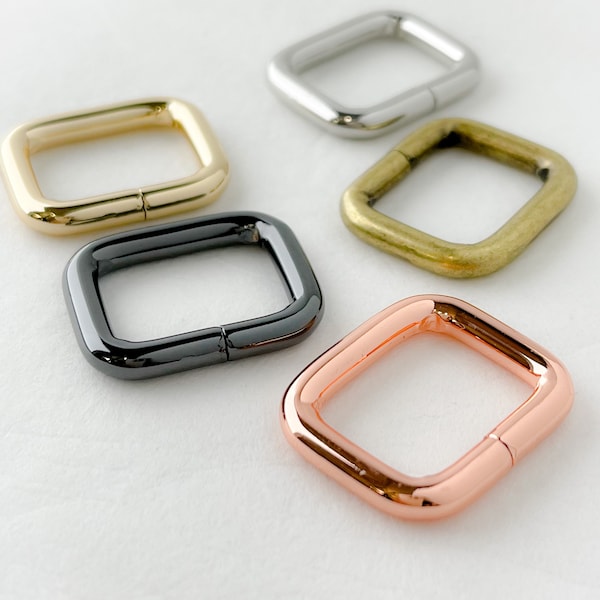 3/4” Rectangle Rings - Square Rings -  Bag Hardware - Pack of 4