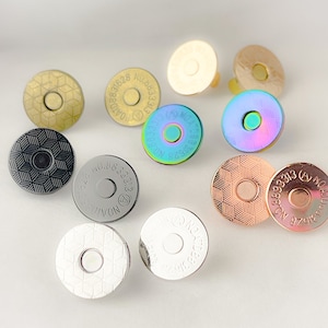 Thin Magnetic Snap Buttons Quality Strong Clasp for Purse Sewing Handbags  Closures 6 Pack MNS 