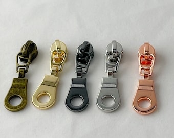 Size #3 Donut Zipper Pulls: Nylon Coil, Non-Locking - 5 Pack