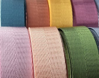 1" Heavy Duty Nylon Webbing | New Color Collection | Herringbone | Sold by the Yard