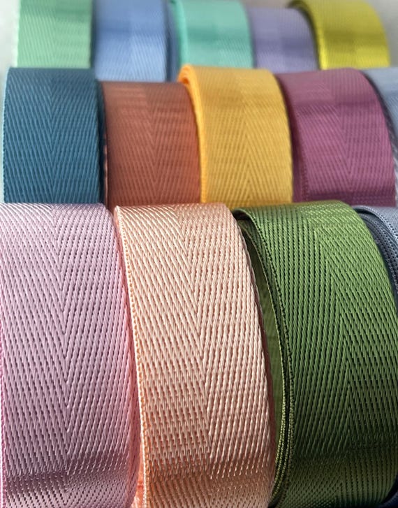 1" Heavy Duty Nylon Webbing | New Color Collection | Herringbone | Sold by the Yard