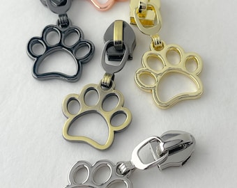 Pawprint #5 Zipper Pulls, Pack of 5