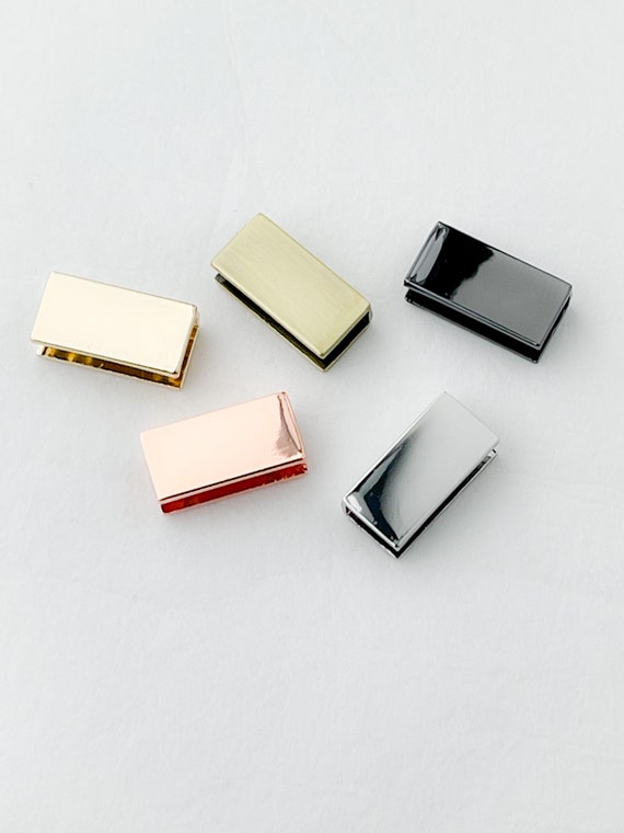 Rectangular Strap End Caps Rose Gold/Copper (1 1/2 Rectangular Strap End Caps Rose Gold/Copper (1 1/2