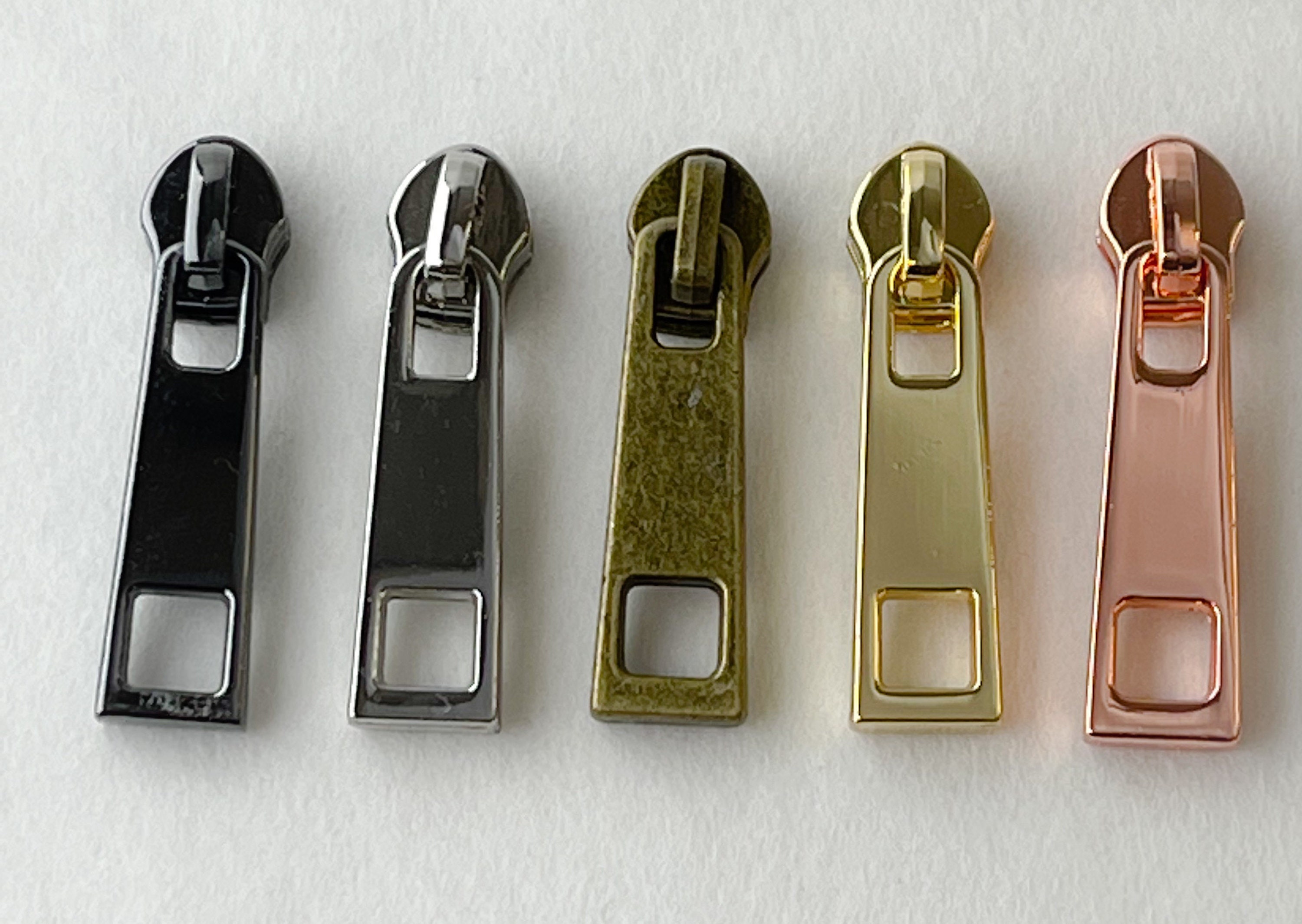 Classy 5 Metal Zipper Pulls Zipper Sliders Pack of 5 Etsy