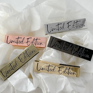Limited Edition Metal Nameplates | Pack of 5