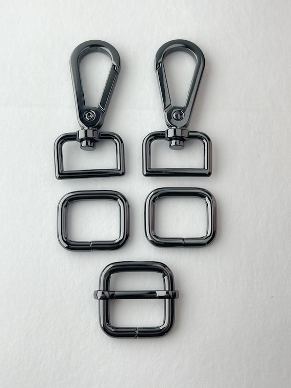 Emmaline Strap Clip with D-Ring - Set of Two Nickel