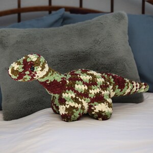 Dino Stuffed Animal / Crochet with Blanket Yarn