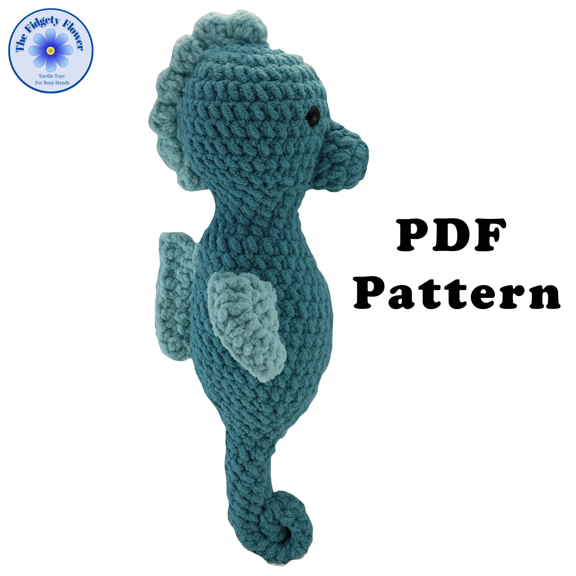 30 Seahorse Crochet Patterns to Make for Ocean-Inspired Gifts, Nursery Decor, and... 11 17-Inch Stuffed Seahorse Pattern