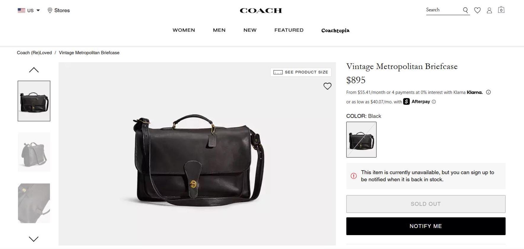 Coach metropolitan briefcase - Etsy 日本