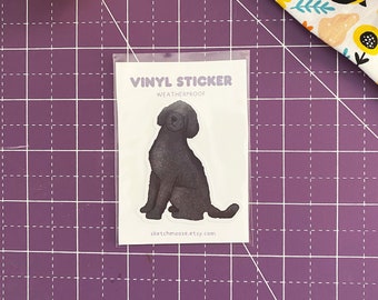 Black Poodle Sticker | Weather Proof | Glossy Laminate | Pet | Dog Sticker | Poodle