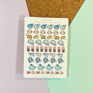 Unter dem Meer STICKERBOGEN | ästhetische Planer Aufkleber | Bullet Journal | Bujo |