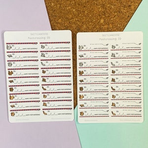 FEUILLE D'AUTOCOLLANTS POSTCROSSING Id | Écureuil | Courrier heureux | Décor de carte postale | courrier d'escargot stickers