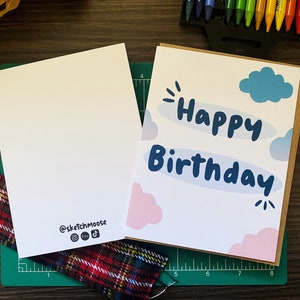 Joyeux anniversaire Carte de vœux | Cadeau d’ami | Carte d’illustration | Carte d’anniversaire | Offrez des soins | Rétablissez-vous | Anniversaire