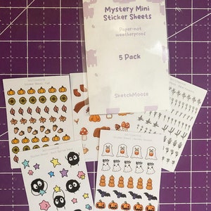 Mystery mini-stickervellen - verpakking van 5 | Plannerstickers | Bullet Journal-stickers | Bujo | stansvormen