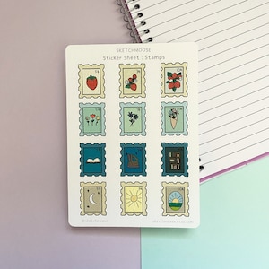 FEUILLE D'AUTOCOLLANTS | Fleurs | Stickers planificateur esthétiques | Bullet Journal | Bujo | Livres