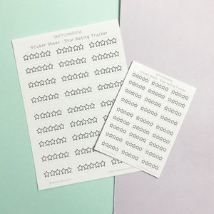 FOLHA DE ADESIVOS DE CLASSIFICAÇÃO POR CÉLULAS | Preto e Branco | Adesivos de Planejador Estético | Diário de Marcadores | Bujo | Diário de Leitura