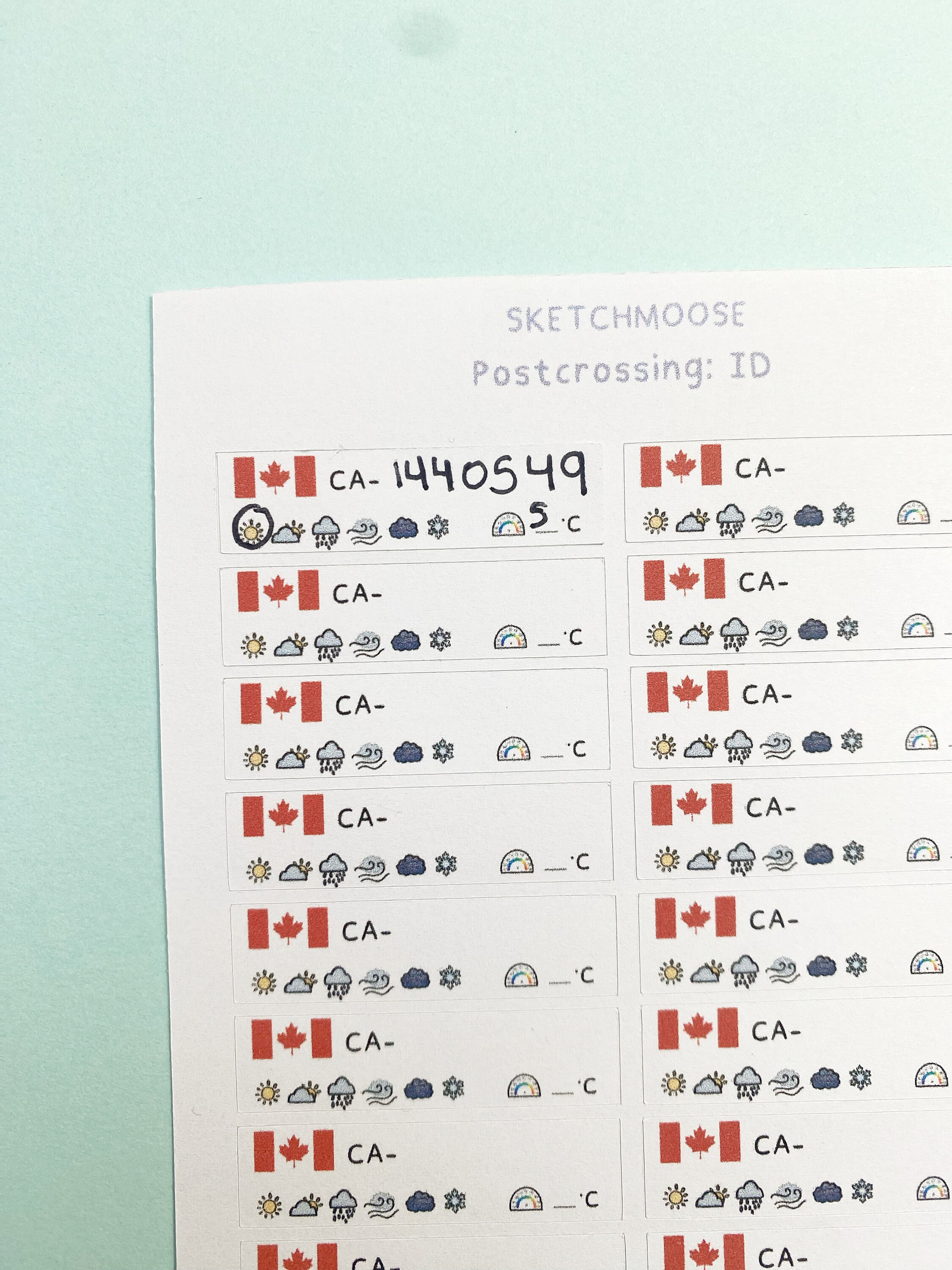 Postid Stickers POSTCROSSING Id Country STICKER SHEET | Happy Mail | Postcard Decor ...