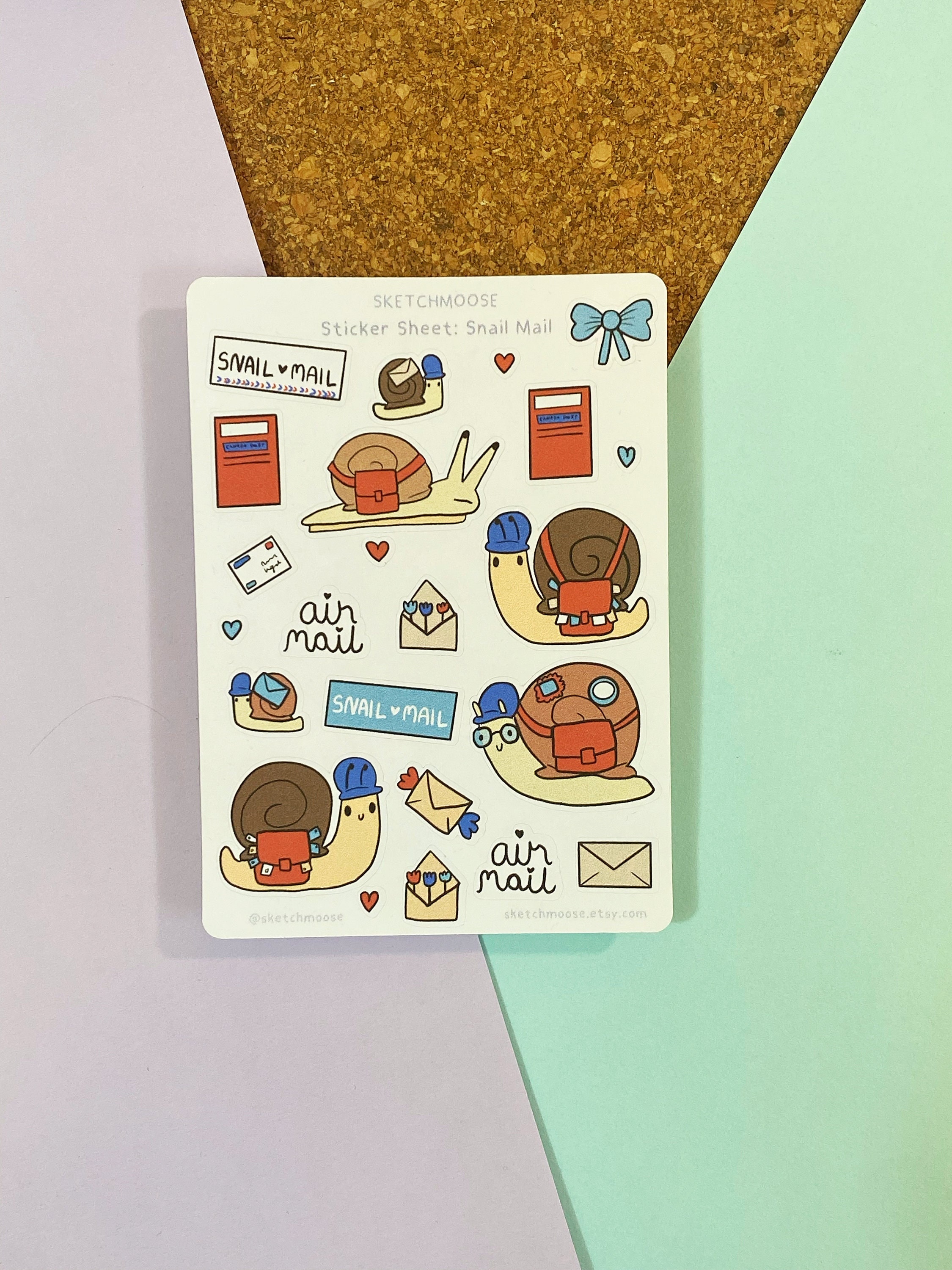 Mail Post Sticker Snail Mail STICKER SHEET | Post Crossing | Bullet Journal | Bujo ...