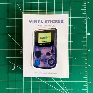 Sticker Game Boy | Preuve des intempéries | Stratifié brillant | Nostalgie | Sticker jeux vidéo