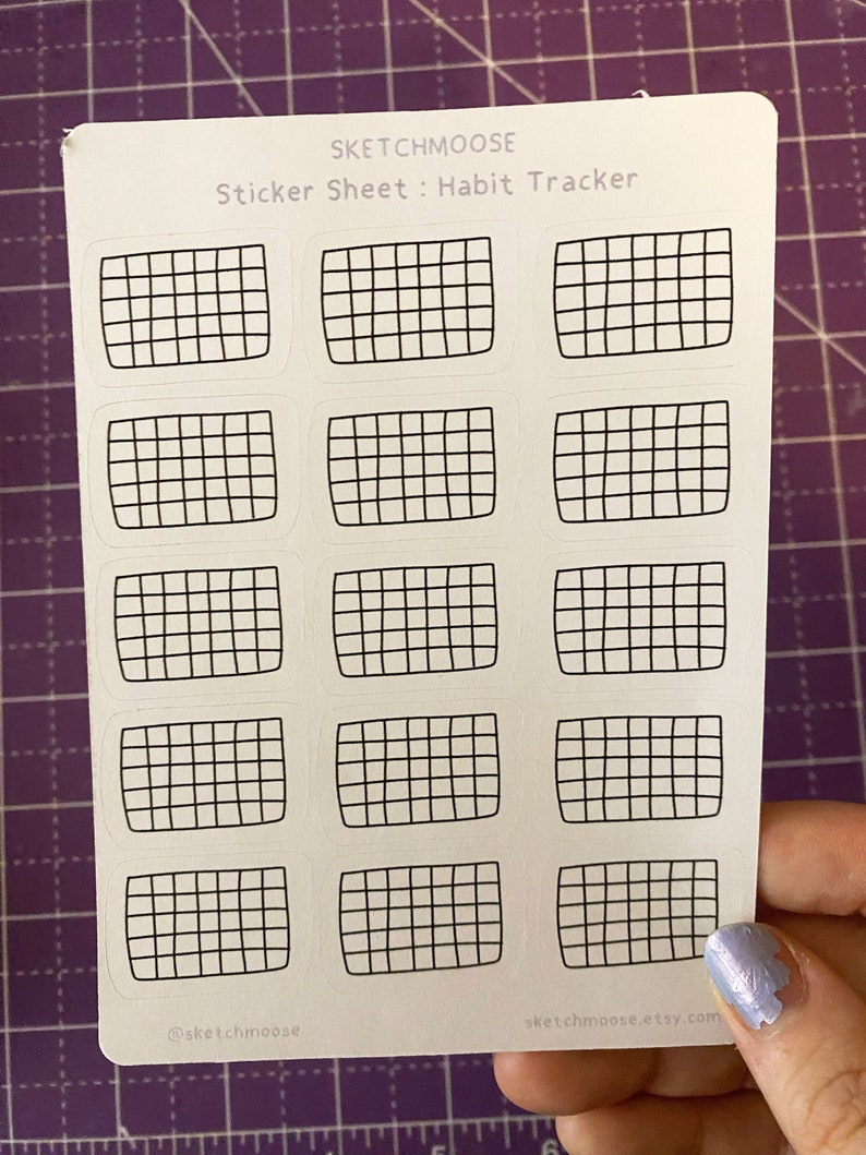 Habit Tracker STICKER SHEET | Aesthetic Planner Stickers | Bullet ...