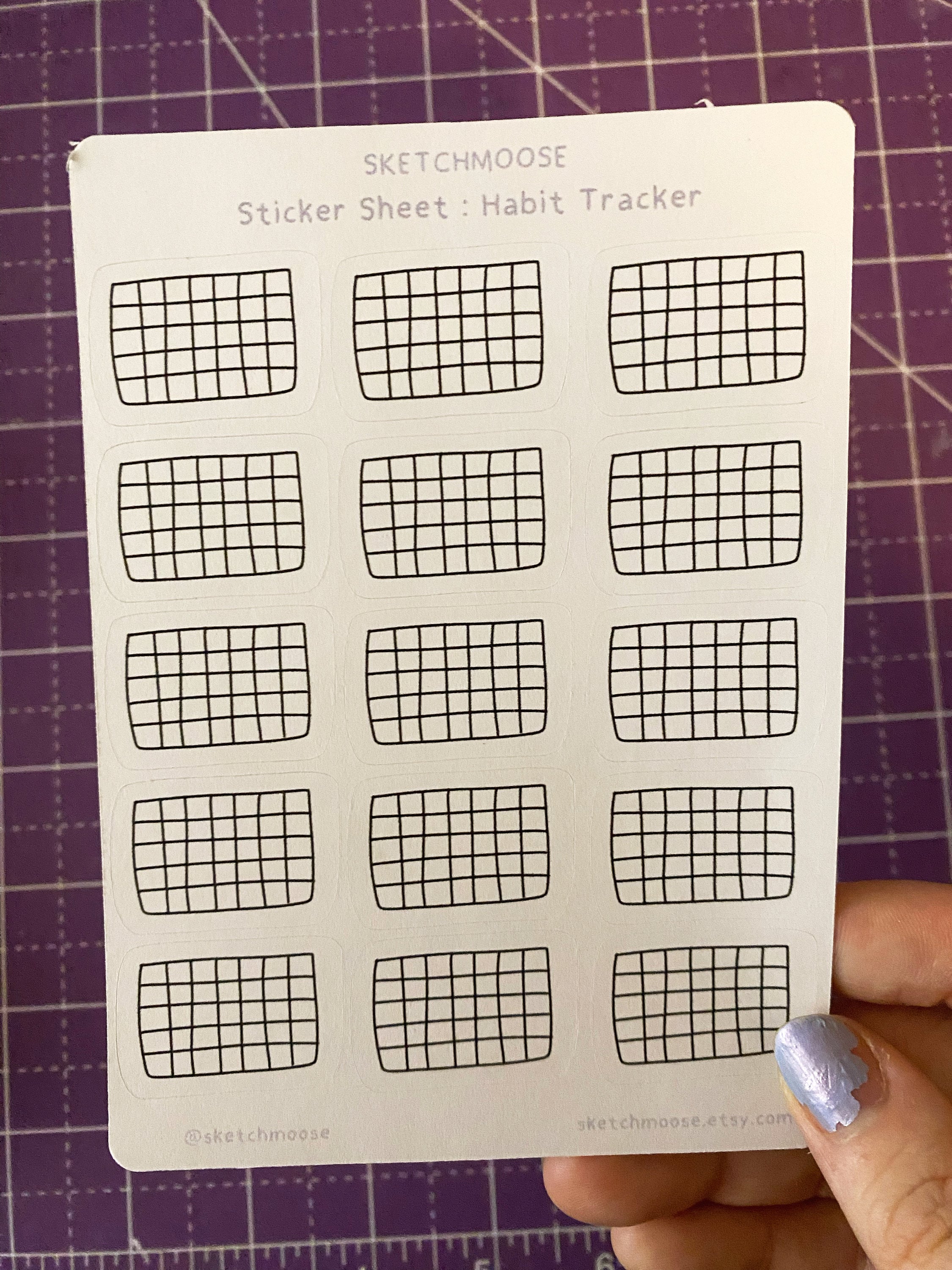 Habit Tracker STICKER SHEET | Aesthetic Planner Stickers | Bullet ...