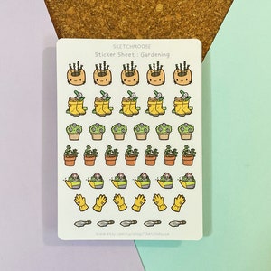 AUTOCOLLANTS POUR JARDINAGE | Stickers planificateur esthétiques | Bullet Journal | Bujo | Jardin