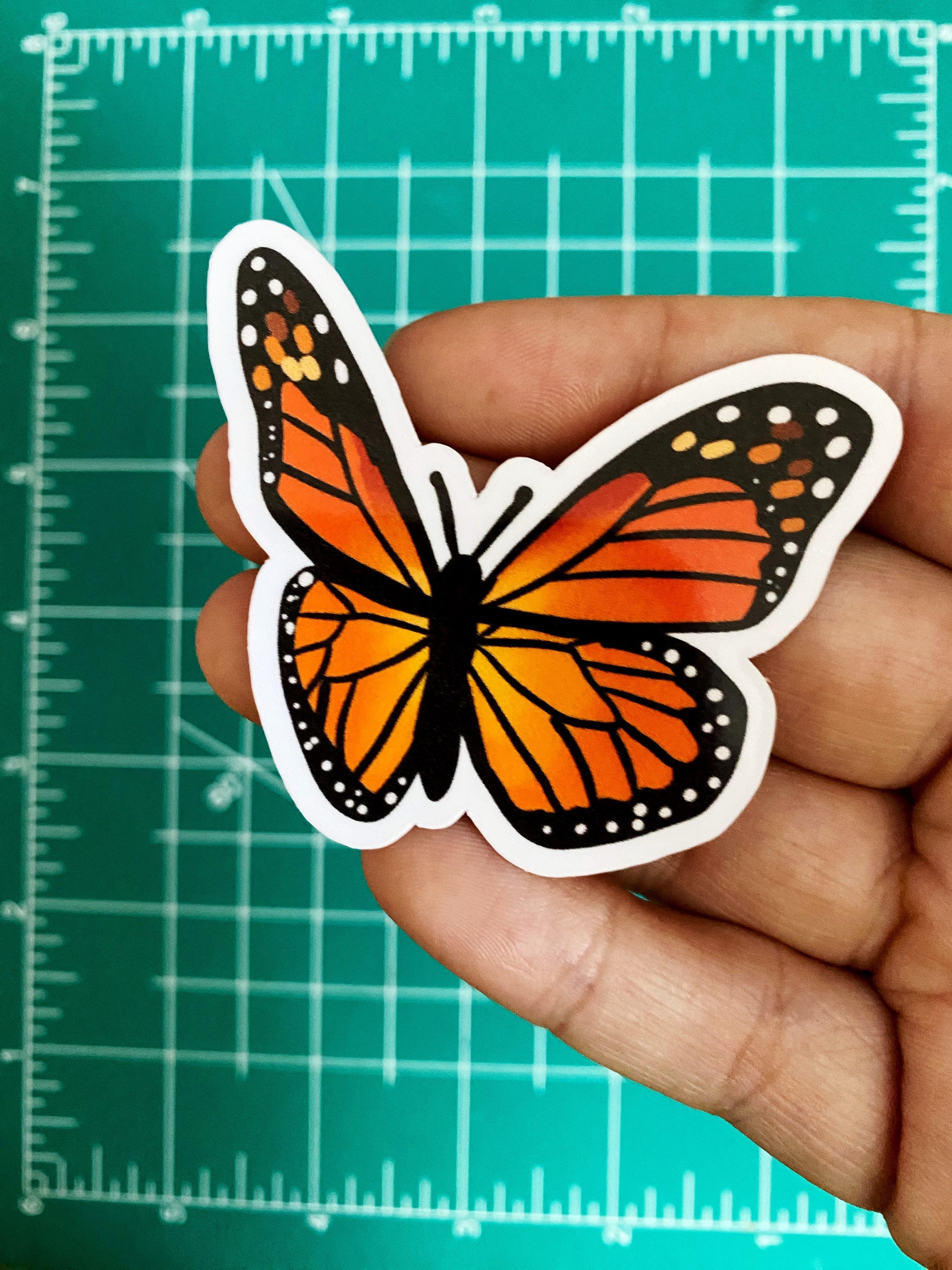 Butterfly Side Sticker Butterfly Sticker | Weather Proof | Glossy Laminate | - Etsy