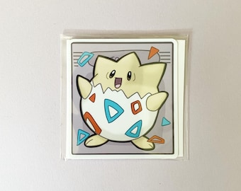 Togepi Sticker | Poke | Weather Proof | Glossy Laminate | Kawaii art